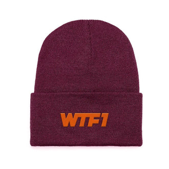 Burgundy Burgundy WTF1 Logo Beanie