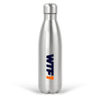 Silver WTF1 Logo Stainless Steel Water Bottle