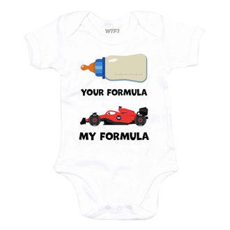 Your Formula, My Formula Baby Grow - Red