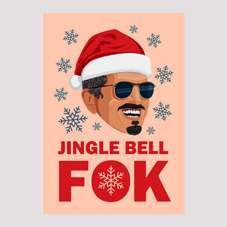 Jingle Bell Fok Greetings Card