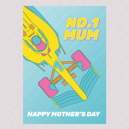 No. 1 Mum - Happy Mother's Day Greetings Card