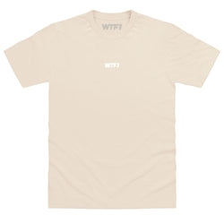 WTF1 White Embroidered T Shirt - Natural