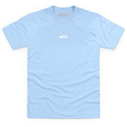 WTF1 White Embroidered T Shirt - Light Blue
