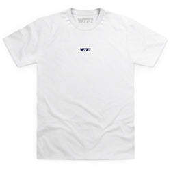 WTF1 Navy Embroidered T Shirt - White