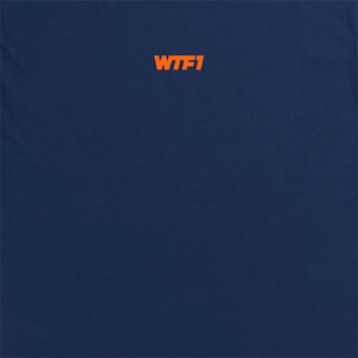 WTF1 Orange Embroidered T Shirt - Navy Blue
